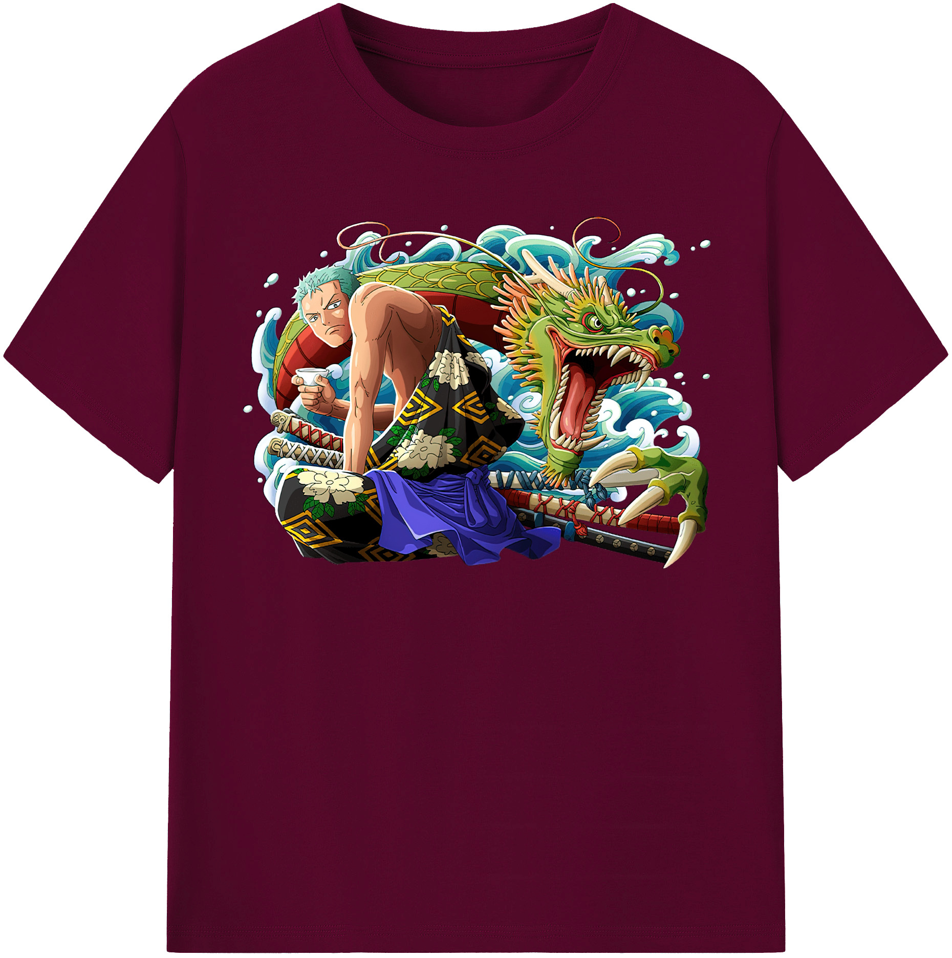 ワンピース ロロノア・ゾロ ONE PIECE Roronoa Zoro レディースカジュアルプリントTシャツ（綿100％）